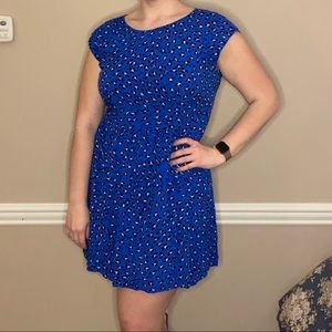 Blue Cheeta Print Dress
